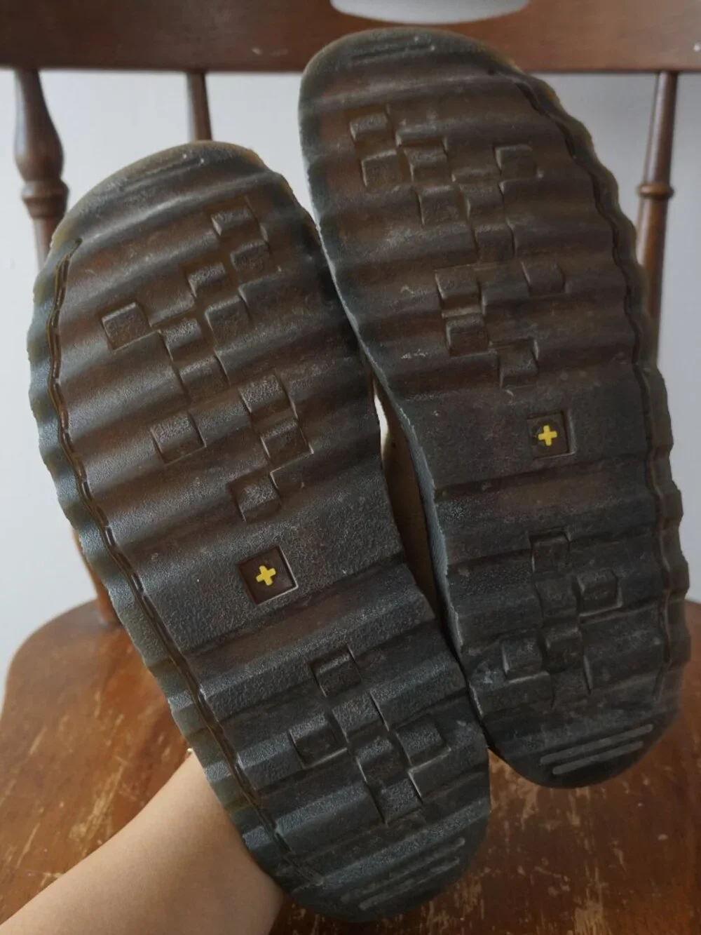 Vintage Dr. Martens Erica Suede Clogs Sand Brown Gorpcore
